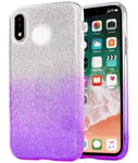 Mobilskal Samsung Galaxy M20 Glitter Lila