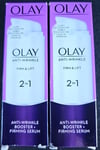 Olay Anti-Wrinkle Booster Firm, Day Cream & Firming Serum 50ml-Pack 2