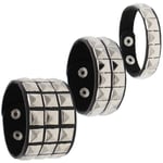 Läderarmband med nitar i punk-stil för män och kvinnor, 80-tals armband med nitar