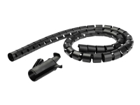 StarTech.com 2.5m (8.2ft) Cable Management Sleeve - Spiral - 1 (25mm) Diameter - W/ Cable Loading Tool - Black (CMSCOILED2) - Set med kabelfodral - svart - 2.5 m