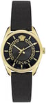 Versace VE8A00224 V Circle Sort/Læder Ø36 mm