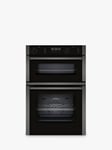 Neff N50 U2ACM7HG0B Built In Electric Self Cleaning Double Oven, Graphite Grey