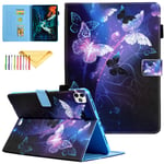 iPad Pro 11 2021/2020 Case, iPad Pro 11" 3rd/2nd Gen Case, Uliking PU Leather Covers Card Slots with Auto Wake/Sleep Protecive Case Kids for iPad Pro 11 Inch 2021/2020/2018, Purple Butterfly