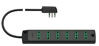 Electraline 35604 Bloc Multiprise 3 Prises Françaises + 2 USB 3.4A 17W A +  1 Type C, avec Interrupteur on/Off, Fiche Extra Plate 90° 16A, Câble 1.5M