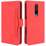 HualuBro Xiaomi Poco X2 Case, Magnetic Full Body Protection Shockproof Flip Leather Wallet Case Cover with Card Slot Holder for Xiaomi Poco X2 Phone Case (Red)