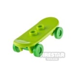 LEGO Skateboard with Bright Green Wheels