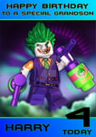 Lego Batman Joker Personalised Birthday Card Any Name/age/relation.