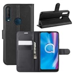 Aidinar Case for Alcatel 1S 2020 Case, Stand Feature Flip Wallet Cover/with Credit Card Slots/Magnetic Closure Cover, for Alcatel 1S 2020 Phone Protective Case(Black)