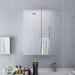 Spegelskåp för badrum vit 60x15x75 cm MDF
