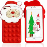 iPhone XR Mobilskal Silikon Santa Claus Pop It - Röd - TheMobileStore iPhone XR tillbehör
