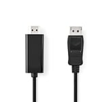 Nedis Displayport-kabel | DisplayPort Hane | HDMI™ Kontakt | 4K@30Hz | Nickelplaterad | 2.00 m | Rund | PVC | Svart | Låda