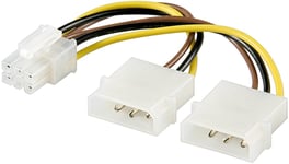 Goobay Strömkabel/adapter för grafikkort, PCI-E/PCI Express med 6 stif