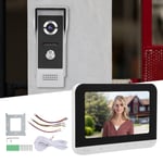 Video Doorbell 7in TFT LCD Intercom Doorphone Wired Wifi Remote Unlocking Mo GF0