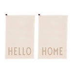Design Letters Design Letters kitchen towel favourite 2 pieces Hello-home-off white
