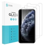 Syncwire Tempered Glass Compatible with iPhone X/XS/11 Pro, [Pack of 3] iPhone 11 Pro Bubble-Free SyncProof HD Tempered Glass Film, 9H Hardness, Anti Bubbles, Screen Protector for iPhone X/XS/11 Pro