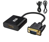 ICZI HDMI to VGA Adapter 1080P with 3.5mm Audio Jack, Active HDMI Female to VGA Male Converter for TV Stick, HDTV, Display, Monitor, Chromebook, Xbox, 360, PS4 and More