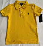 New Ralph Lauren Boys Cotton Polo-shirt 6Years -Gold