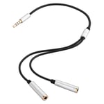 3.5mm 1 Male To 2 Female Earphone Headphone Y Splitter Adapter Cable W GFL