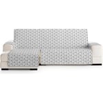 ECOMMERC3 Chaiselong Housse de canapé Universelle pour méridienne Extra Gauche réversible avec élastiques Gris