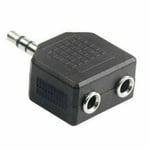 3.5mm Stereo Jack Headphone Splitter Adaptor 1 Plug to 2 Sockets [5 PACK]