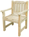Forest Garden Rosedene Wooden Chair - Natural
