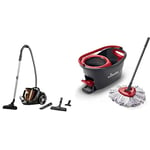 Rowenta Silence Force Cyclonic Aspirateur sans Sac, Aspirateur traineau, Performant, Silencieux, Elégant, Capacité 2,5 L & Vileda Turbo 3en1 - Kit Complet Lavage Sol