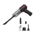 120W Handhållen Sladdlös Dammsugare Bil Hem Mini Uppladdningsbar Wet Dry Duster Svart Black
