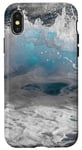 Coque pour iPhone X/XS Water Surf Nature Sea Spray mousse vague Ocean