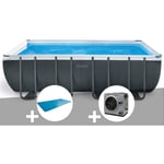 Intex - Kit piscine tubulaire Ultra xtr Frame rectangulaire 5,49 x 2,74 x 1,32 m + Bâche à bulles + Pompe à chaleur