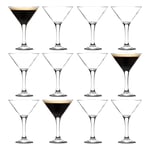 12x Espresso Martini Glasses Champagne Cocktail Drinking Coupe Glass Set 175ml