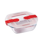 Pyrex Cook and Heat Square Dish with Lid 350ml