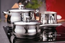 Stellar 1000 S163 Stainless Steel Jug Style Sauce Pot or Milk Pan with Lid 14cm
