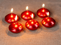 Floating Red Tealight Candles valentines 6pc Wedding Home Decor Wax 5 Hour Time