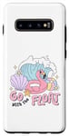 Galaxy S10+ Flamingo Go With The Float Summer Pool Party Vacation Cruise Case