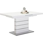 MATBORD i metall, glas, trämaterial 140-175/85/76 cm 