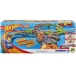 Hot Wheels Colossal Crash Track Set Figure 8 With 1:64 Scale Car