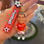 CR7 Ronaldo Nyckelring Söt 3D Figur Dekoration Hängande Smycke Cartoon Djur Nyckelring Berlock Ryggsäck Tillbehör Nyårsgåva för Barn Vuxna #2