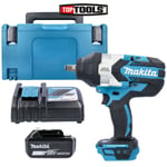 Makita DTW1002 18V BL Impact Wrench With 1 x 5Ah Battery, Charger, Case & Inlay