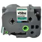 vhbw 1x Ruban compatible avec Brother PT RL700S, P900W, P950NW, P950W imprimante d'étiquettes 36mm Noir sur Vert, extraforte