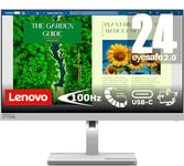 Lenovo L24m-40 - Écran 24.5" FHD avec EyeSafe (IPS, 100Hz, 4ms, HDMI+DP, USB-C, Câble USB-C, Base en Métal) Réglage en Inclinaison/Hauteur/Rotation/Pivot - Gris