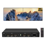 4K Video wall controller， 1x2 TV Wall Processor With 3840x2160@60HZ Support HDMI2.0 and 1.4, DP1.2 signal Input RJ-UD12