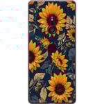 Sony Xperia XZ3 Transparent Mobilskal Solrosor