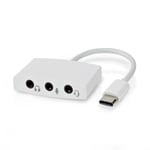 USB-C Adapter to 3 x 3.5 mm Female |for Headset / Microphone / Earphones