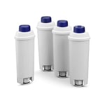 De'Longhi Coffee Machine Water Filter, Water Softening Filter, Coffee Machine Filter Replacement, Automatic Coffee Machines for Ecam Series, Pack of 4 Water Filters, DLSC321