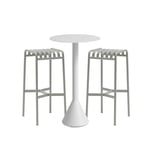 HAY - Palissade cone barbord & 2 barstolar sky grey - Matgrupper utomhus