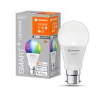 LEDVANCE Smart LED lamp with WiFi Technology, B22d-base matt Optics,RGBW Colour Changeable, Light Colour Changeable (2700K-6500K), 806 Lumen, 60W-Replacement, Smart dimmable, 4-Pack