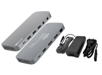 Elivi ORION Docking 2x DP - 65W bundle DisplayLink® | Space Grey | DisplayPort