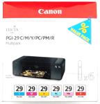 GENUINE CANON PGI 29 MULTIPACK C/M/Y/PC/PM/R ink cartridges PIXMA PRO 1