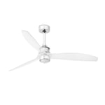 Just LED Chrome Ceiling Fan with DC Motor 3000K
