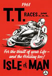 AD71 Vintage 1960's Isle Of Man TT Motorbike Racing Poster Re-Print - A3 (432 x 305mm) 16.5" x 11.7"